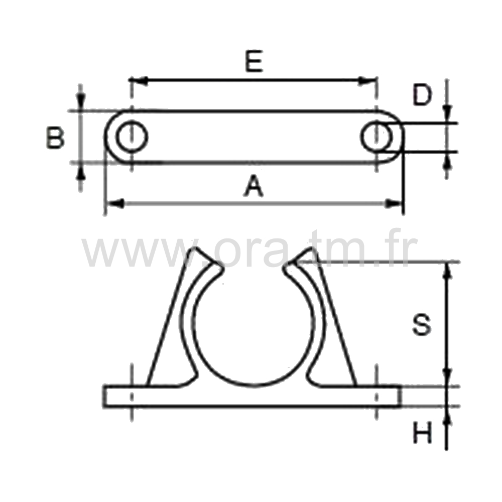 ATC - ATTACHE DE CLIPSAGE - TUBE CYLINDRIQUE